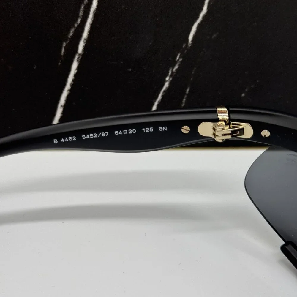 NEW BURBERRY BE4462 345287 SUNGLASSES BLACK UNISEX BE4462 3452/87 FABRIC CHAIN